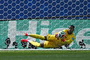 鲍勃造点，拉森点球被迈尼昂扑出，法国仍3-1领先挪威