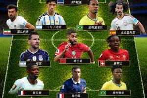 直播吧世界杯小组最佳阵：梅西领衔，姆巴佩 登贝莱 沃齐尼亚入选